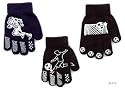 3 Pairs Boys Gripper Magic Gloves Football Designs