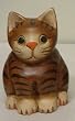 Tigger the Cat Hand Carved Wooden Statue