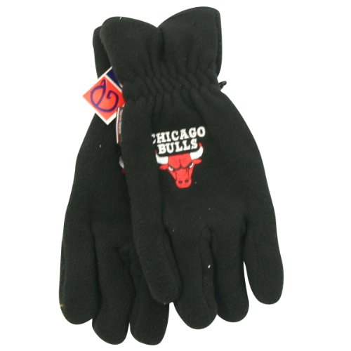 Chicago Bulls Fleece Gloves (One Size Fits Most Ages 16+)