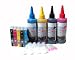 Search : Pre-filled Refillable Ink Cartridge For Epson WorkForce 30, 310, 315: 5 Pack (2 Black) of Refillable Ink Cartridges + 400 ml Refill Ink + 4 Syringes and Needles