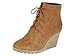 Reneeze CHERRY-2 Women High Heel Wedge Ankle Boots - Camel