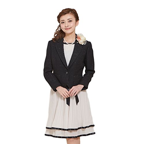 【B-GALLERY】テーラージャケット&プリーツワンピースアンサンブル(130511450) ［フォーマル 入園式 入学式 結婚式 礼服 通年 卒業式 ジャケット ワンピース］