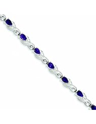 Genuine .925 Sterling Silver Amethyst Bracelet 14.3 Grams . 100% Satisfaction Guaranteed.