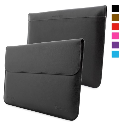 Snugg Microsoft Surface / Surface Pro 1 and 2 Leather Sleeve Case (Black)