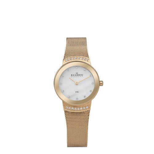 Skagen Denmark Womens Watch Luxury in Gold Mesh #812SRR