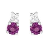 0.69 Carat Pink Color White 14K Gold Certified Sapphire and Diamond Earrings
