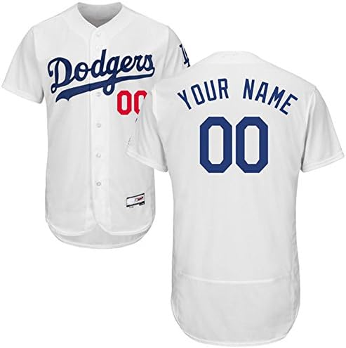 Men's Los Angeles Dodgers White Customized Jersey M