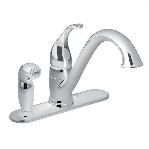 Moen Camerist Chrome 1 Handle Low Arc Kitchen Faucet With Side