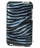 Blue Zebra Case + Mirror Screen Protector + USB Car Charger + Wisdom * Courage Wristband