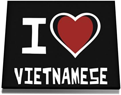 Teeburon I love Vietnamese Canvas Wall Art  12 x 8 Inch