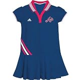 Atlanta Braves Adidas MLB Girls Toddler Polo Dress - Toddler (3T)