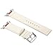 Apple Watch Band, Pandawell™ Nylon with Genuine Leather Sport Replacement Strap Wrist Band with Metal Adapter Clasp for 42mm Apple Watch / Sport /Edition (42mm-White)