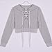 Fedi Apparel Women Girl Teens Casual Crop Tops Blouse Short Cotton Sweatshirt