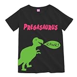 PregasauruswithDinosaurRawrMaternityWomen'sBlackT-shirt