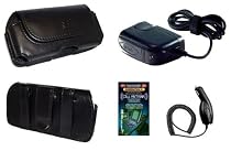 Cell Phone Accessories Bundle for AT&T Samsung Eternity SGH-A867 (Includes; Premium Leather Side Carry Case, Rapid Car Charger, Home Wall Charger, Generation X Antenna Booster)