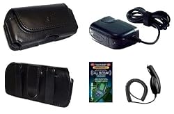 Cell Phone Accessories Bundle for AT&T Samsung Eternity SGH-A867 (Includes; Premium Leather Side Carry Case, Rapid Car Charger, Home Wall Charger, Generation X Antenna Booster)