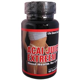 ACAI Juice Extreem - HIGH POTENCY ACAI BERRY Natural Nutrition, Energy, for Weight Loss Detox Diet 60 Caps, 1200 Mg