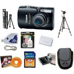 Click here to buy Canon Powershot SD990IS 14.7MP Digital Camera (Black) and Accessory Kit with 2GB Memory +... by Canon.