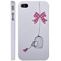 Iprotect ORIGINAL APPLE IPHONE 4 / 4S VOGEL MIT K�FIG IGLAZE HARDCASE / H�LLE WEISS / LILA