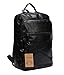 Vintage School Backpack Leather Book Bag College Daypack Black Fit 15'' Laptop