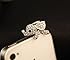 Big Mango Crystal Elephant Anti Dust Plug Stopper / Ear Cap / Cell Phone Charms for Smartphone, iPad with 3.5mm Earphone Jack Phones - Silver