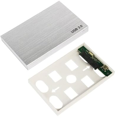 2.5 inch SATA USB 2.0 Hard Drive Enclosure/Caddy - (Hard Drive Not included) (Silver)