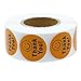 Hybsk(TM) Round Thank You Smiley Face Happy Stickers 1,000 Adhesive Labels Per Roll (orange)