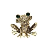 Crystal Frog Brooch