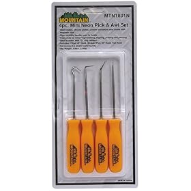 Mountain 1801N 4 PC Mini Pick and Awl Set by Mountain Products