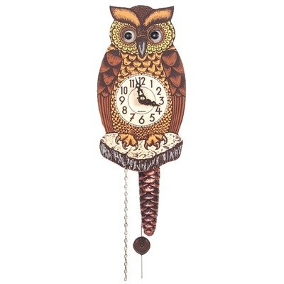 Black Forest Owl Clock Moving Eyes