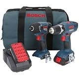 Factory-Reconditioned Bosch CLPK24-180-RT 18V Cordless Lithium-Ion 2-Tool Combo Kit