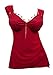 eVogues Sexy RED O-Ring Necklace Sleeveless Plus Size Top