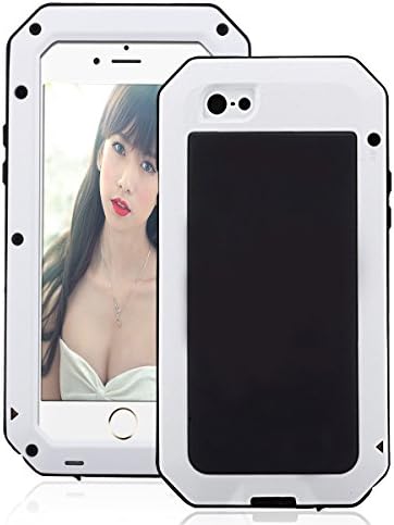 SmartBB(TM)Waterproof Shockproof Gorilla Glass Metal Case Cover for iPhone 6S/6(white)