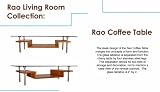 Logical Design Progression Rao Modern Coffee Table Cherry Wood and Stainless Steel