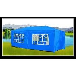 10 X 20 Blue Party Tent Gazebo Canopy with Sidewalls by 