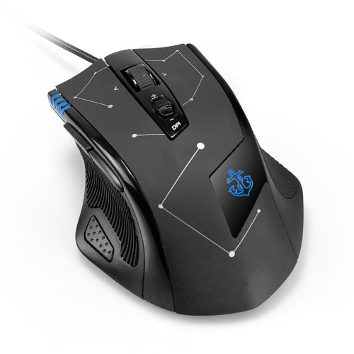 Anker Programmable Gaming Laser Mouse with 5000 DPI, 11 Programmable Button, Weight Tuning Cartridge, Omron Micro Switches