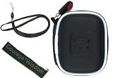 Courage*Wisdom Neckstrap + Ultra Slim Hard Shell Bluetooth Carrying Case for Aliph Jawbone and Aliph Jawbone II (Eva Blackr)