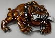 Bull Dog  Enamel Pewter Belt Buckle
