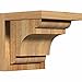 Ekena Millwork COR08X08X08NEB01RWR New Brighton Rough Sawn Corbel with Backplate, 8" Width x 8" Depth x 8" Height, Western Red Cedar