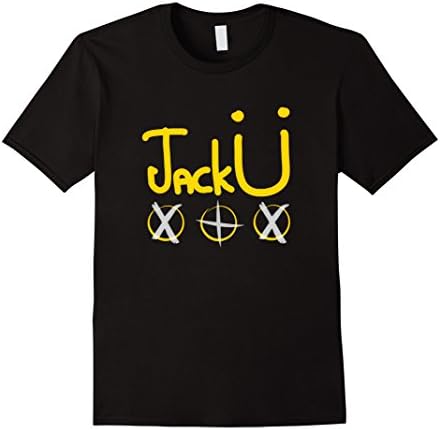 Men's JACK U  LOGO Men T Shirt Medium Black