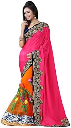 Choclaty Gorgeous Dashing Saree for Women with Unstitched Blouse Piece Free Size Multicolor