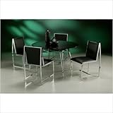 Belado 5 Piece Dining Set in Chrome