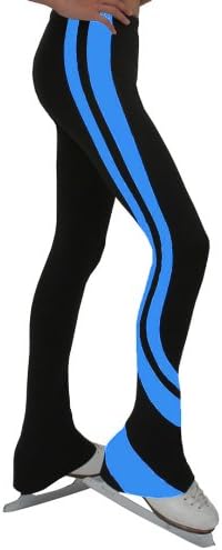 Ice Skating Stretch Polyester Spandex Swirls Pants (Child X-Small, Turquoise)