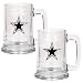 Dallas Cowboys NFL 2pc 15oz Glass Tankard Set- Primary Logo