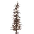 5' Pre-Lit Whimsical Brown Artificial Tinsel Christmas Tree - Clear Lights