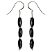 Onyx Earrings Sterling Silver Jewelry 3 inches (erg078)