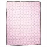 Bacati Metro Pink, White and Chocolate Quilted Toddler Throw Play Mat