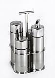 Review StainlessLUX 77553 / Salt & Pepper Shaker, Sugar & Coco Set - Fine Stainless Steel Tableware for Your Home