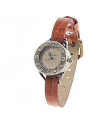 Retro Style Synthetic Leather Strap Quartz Watch Wrist Watch Timepiece for Women Girl - Orange SWWM3-115898