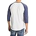 Men's Plain Baseball Athletic 3/4 Sleeve 100% Cotton Tee Shirt